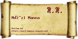 Mözl Manna névjegykártya